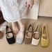 The 2025--1 New Spring Weaving Mary Jane Bean Shoe Single Shoe For Women_vogvips.com
