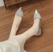 NEW Within The Height Of 5CM Single Shoes Rhinelass Flat Pointed Small Autumn And Winter All Match Soft Sole Women's Shoes Professional Black New_vogvips.com