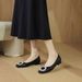Cameido Leather Soft - Sole And Upper Women's Dressy Rhinestone - Buckle Low - Heel Commuting Shoes Spring_vogvips.com