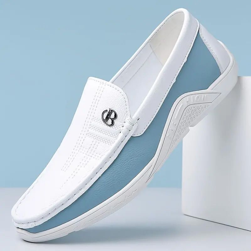 2026 Men's Simple 4748 Large Size Leather Shoes Men's Bean Shoes Soft Face Soft Sole Shoes Light Comfortable All Match Leather Shoes_vogvips.com