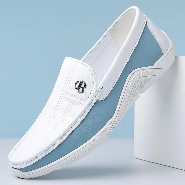 2026 Men's Simple 4748 Large Size Leather Shoes Men's Bean Shoes Soft Face Soft Sole Shoes Light Comfortable All Match Leather Shoes_vogvips.com