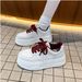 Senior Sense Thick Sole Small White Shoes Women Fashion All Tie Tie Belt Comfortable Light Leisure Sports Shoes_vogvips.com
