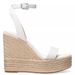 Women's Straw And Cowhide Wedge Sandals Round Toe Thick Sole Buckle Closure New Style Shoes_vogvips.com