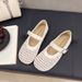 French Retro Mary Jane Shoes Fairy Style Versatile Breathable Hollow Word With Single Shoes_vogvips.com