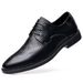 Euro Step Leather New Style Cowhide British Carved High-end Business Formal Derby Fashion Lace-up Youth Breathable Men's Shoes_vogvips.com
