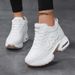 Women's Cotton Shoes With Plush Insulation And Air Cushion, Thick Soled Casual Shoes With Increased Height Inside_vogvips.com