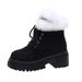 Northeat Fur-Lined Warm Cotton Shoe For Women 2025 Winter New Style Fleece-Lined Thickened Snow Large Size Martin_vogvips.com