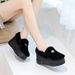Women's Shoes High Heeled Shoes With Plush Cotton Snow Boots For Women, Outdoor Shoes, High Heeled Shoes, Sheep Shearling Insoles_vogvips.com
