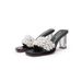Elegant High Heeled Sandals Open Toe Stiletto Heel Square Pearl Strap Women's Fashionable European American Style Slip-On Slippers_vogvips.com