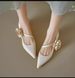 French Pointed Flower Coarse Follow-up Shoes For Women, New Gentle And Shallow Mouthed Mary Jane Shoes, Versatile And Fashionable Temperament_vogvips.com