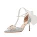 Convertible Bridal Heels - 2-Wear Ankle Wrap & Slingback Style (Foldable For Travel, Non-Slip Sole, Perfect For Destination Weddings)_vogvips.com