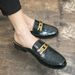 100% Genuine Leather Men’s Half For Men Mules Casual Designer Shoes Fashion Loafers Luxury Black Slippers 2022_vogvips.com