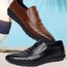 Men's Casual With British Leather And Soft Sole, Breathable Middle-aged Bean Anti Slip Business Formal Wear, Comfortable_vogvips.com