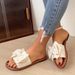 Foreign Trade Large-size Flat Round-toe Women's Slippers, 2025 New Fashion Butterfly Flower Casual Comfortable Sandals_vogvips.com