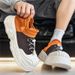Shell Head Wide Last Big Head Socks Shoes Men's Trendy Fly-woven Elastic Surface Comfortable Sports Dad Shoes Large Size Men's Shoes_vogvips.com