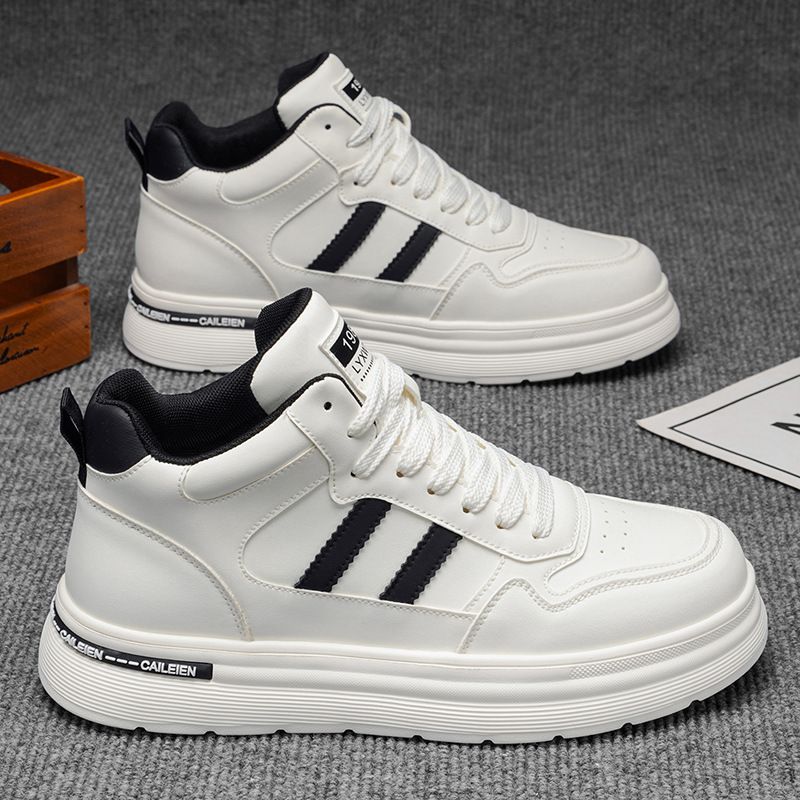 .New High-top White Sneakers For Men In The Autumn Of 26_vogvips.com