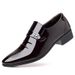 Leather Plus Size Business Formal Wear Breathable British Korean Version Pointed Groom Groomsman Wedding Fashionable_vogvips.com