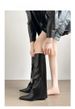Genuine ~ Versatile Patent Leather Booties Over-the-Knee Long Pointed Toe High Wedge Heel Hot Girl Riding Boots_vogvips.com