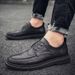 Euro Step 2025 Spring New Casual Men's Leather Youth Breathable Odor-Free British Style Shoes_vogvips.com