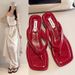 Polka Dot Flip-Flops For Outdoor Wear, High-Heeled Fashionable Ins-Trend Wedge Toe-Sandals, French Style Women's Sandals_vogvips.com