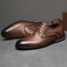 Bottom Polishing Style Formal Leather Shoes Men's Casual Leather Shoes Low-top Heightening Lace-up Men's Shoes_vogvips.com