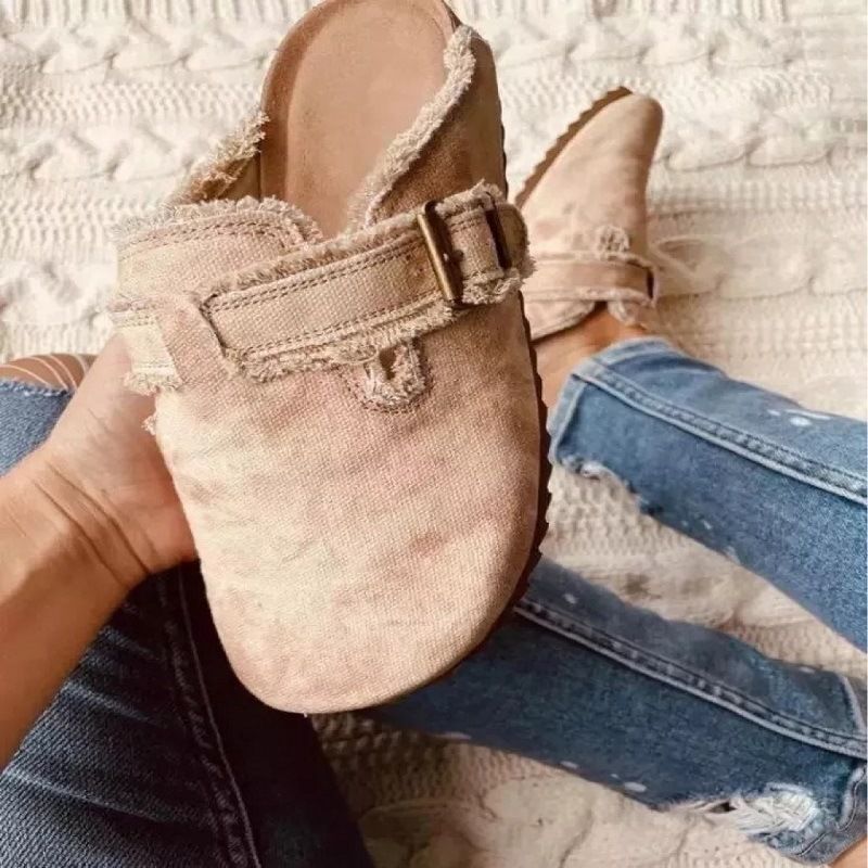 New Arrival Women's Plus Size Leopard Print Closed Toe Flat Slide Sandals Casual Lazy Slip On Flat Sandals For Women Outdoor Daily Wear_vogvips.com