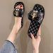 Women's C Strap Slippers Summer Wear Non-Slip Wear-Resistant Soft Sole Fashionable Versatile One Strap Shoes_vogvips.com