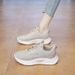 Women's Shoes Spring Flyknit Sneakers Lightweight Breathable White Casual Gradient Running Shoes_vogvips.com
