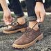 European Warm Series Martin Autumn Large Toe Men's Casual Short British Style Low-top Work Cotton Shoes Snow Boots_vogvips.com