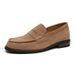 Men's Suede Cowhide Leather Loafers Shoes, Easy To Put On Take Off, Comfortable And Eleant For Business Office &_vogvips.com