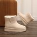 Plush Snow Boots For Women 2025 New Short Tube Four Seasons Fleece Lined Warm Thick Sole Waterproof Non-Slip Korean_vogvips.com