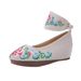 High Heels, Single Dance Embroidered Cloth With A Sloping Heel Inside, Spring And Autumn Women's Shoes, Ethnic Style_vogvips.com