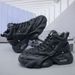 Men's Fashion Sneakers With Hidden Height Increase - Classic Dad Shoes For Casual Wear, Comfortable Round Toe Design, Breathable Mesh Lining_vogvips.com