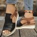 Large Slope Heel Fish Mouth For Women's Summer New Buckle Wearing Beach Sandals_vogvips.com