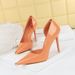 Stylish Pointed-Toe High Heel Pumps With Side Cut-Out & Metallic Accent – Ultra-Slim Stiletto Heels For Women, Perfect For Parties & Evening Events_vogvips.com