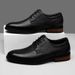 Euro Step Spring And Autumn Men's Brogue High-End Leather Top Layer Cowhide British Round Toe Formal Business Shoes_vogvips.com