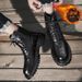 European Warm Series Big Toe Martin British Style High Top Autumn And Winter Black Men's New Mid-Top Fleece-Lined Cotton Shoes Work Boots Men_vogvips.com