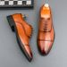 New Men's British Brown Business Derby Shoes Leather Lace-up Casual Office Black Men's Shoes Banquet Dress Wedding Oxford Shoes_vogvips.com