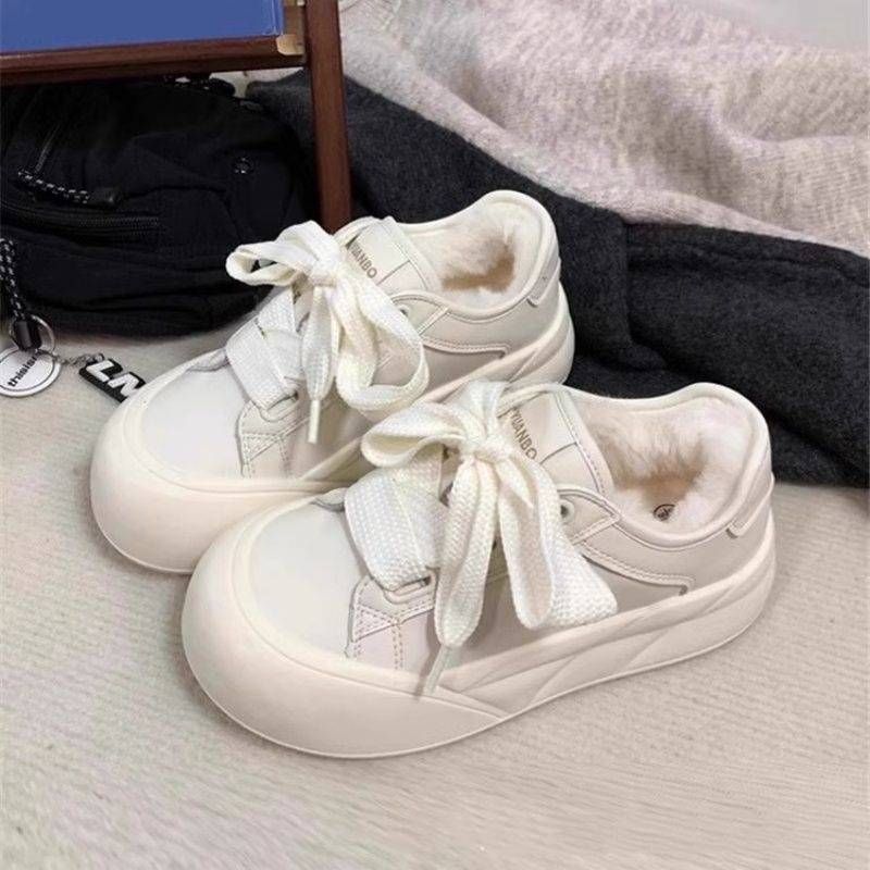 A Big-headed Bread Shoes, Thick-soled Height-increasing Shoes, Women's Winter Casual Shoes_vogvips.com