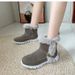 Women's Shoes Winter Snow Boots With Thick Fleece Lining, Low Heel, Round Toe, And Rubber Sole For Casual Comfort And Warmth_vogvips.com