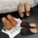 Autumn-Ready Suede-Style Slides – Slip-On, Anti-Slip & Relaxed Fit (Brown, Beige, Khaki, Sizes 35-40)_vogvips.com