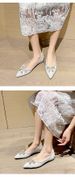 Square Head Single Shoes Women's Flat Bottom One Pedal Bow Rhinestone Beanie Shoes Spring Ladyshoes Women_vogvips.com
