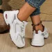 Designer's New Casual Sports Plus Size Women's Lace Up Mesh Breathable Shoes_vogvips.com