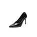 New Professional Work Patent Leather Thin Heel Pointed Sexy Temperament, Versatile Shoes, Not Tiring Feet, Shallow Cut_vogvips.com