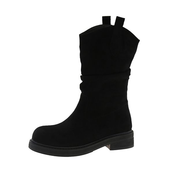 . Women's Autumn And Winter Vintage Ankle Boots, Dui Dui Boots, Mid-calf Suede Martens Boots_vogvips.com