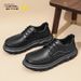 German Camel Dynamic Genuine Men's Thick Business Leather Non-Slip Wear-Resistant Soft Sole Lace-Up Dad Shoes_vogvips.com