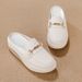 Summer Fashion Thick-soled Platform Mary Jane Shoes, Versatile Casual Leather Flip-flops With Metal Fasteners, Breathable Half-heel Sandals_vogvips.com