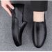 Men's Leather Shoes Style Dress Doudou Shoes Soft-soled Driving Shoes_vogvips.com