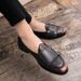 Voyage 2022 Spring And Autumn New Fashion Distressed British Style Business Casual Brogue Retro Men's Shoes_vogvips.com
