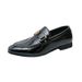 Large Size Business Leather For Men British Fashion Stone Pattern Loafers Formal Breathable Slip-On Shoes Office_vogvips.com